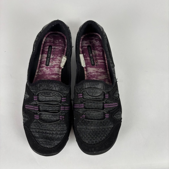 DANSKIN NOW Gray/Pink Memory Foam Sneakers, Slip-On, Size 9, Non-Marking - Picture 3 of 6